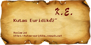 Kutas Euridiké névjegykártya